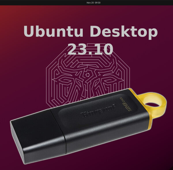 Linux Ubuntu 23.10 auf Kingston USB-Stick DataTraveler Exodia - USB 3.2