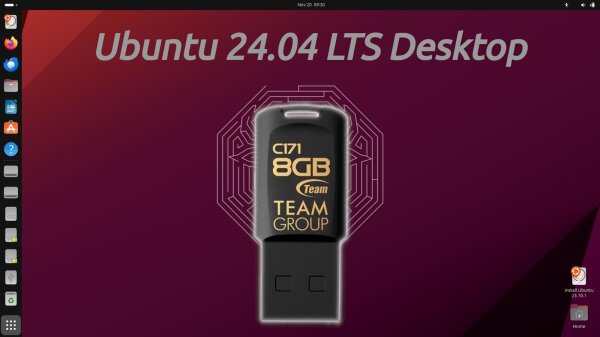 Linux Ubuntu 24.04 LTS Team Group USB-Stick Color Series C171 8GB