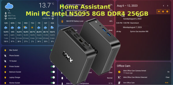 Home Assistant Server Mini PC Ιntel N5095 8GB DDR4 256GB SSD Bluetooth WLAN