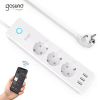 Gosund P1 Smart WLAN Steckdosenleiste mit 3 AC-Steckdose und 3 USB Alexa Google Home