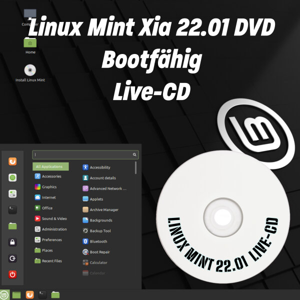 Linux Mint 22.01 Install and Live-CD on DVD+R