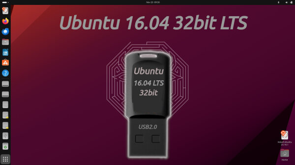 Linux Ubuntu 16.04 LTS (32-bit) auf USB-Stick – Startfähiger Live- & Installationsstick