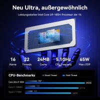 GEEKOM AI Mini PC GT1 Mega – Intel Core Ultra 9 185H, 16 Cores 22 Threads, Up to 5.1GHz, 2.5Gbps Dual LAN, Mini Gaming PC with Windows 11 Pro, 32GB DDR5 RAM + 2TB SSD