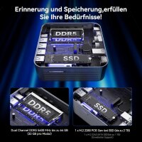 GEEKOM AI Mini PC GT1 Mega – Intel Core Ultra 9 185H, 16 Cores 22 Threads, Up to 5.1GHz, 2.5Gbps Dual LAN, Mini Gaming PC with Windows 11 Pro, 32GB DDR5 RAM + 2TB SSD