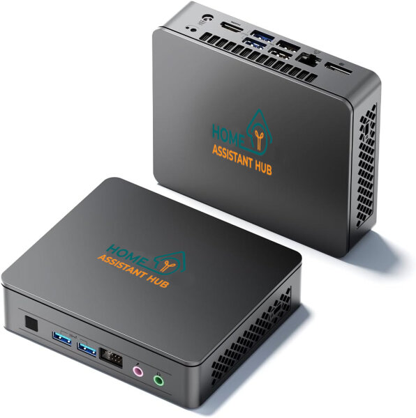 Home Assistant Server Mini-PC – Intel N100 (up to 3.40 GHz), 8GB DDR4, 256GB M.2 SSD – Compact PC with Dual HDMI, LAN, WiFi 5, BT 5.0, USB 3.2 & USB 2.0 – Perfect for Smart Home