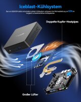 Home Assistant Server Mini-PC – Intel N100 (up to 3.40 GHz), 8GB DDR4, 256GB M.2 SSD – Compact PC with Dual HDMI, LAN, WiFi 5, BT 5.0, USB 3.2 & USB 2.0 – Perfect for Smart Home